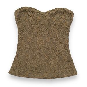 Pins & Needles Strapless Lace Bustier Top